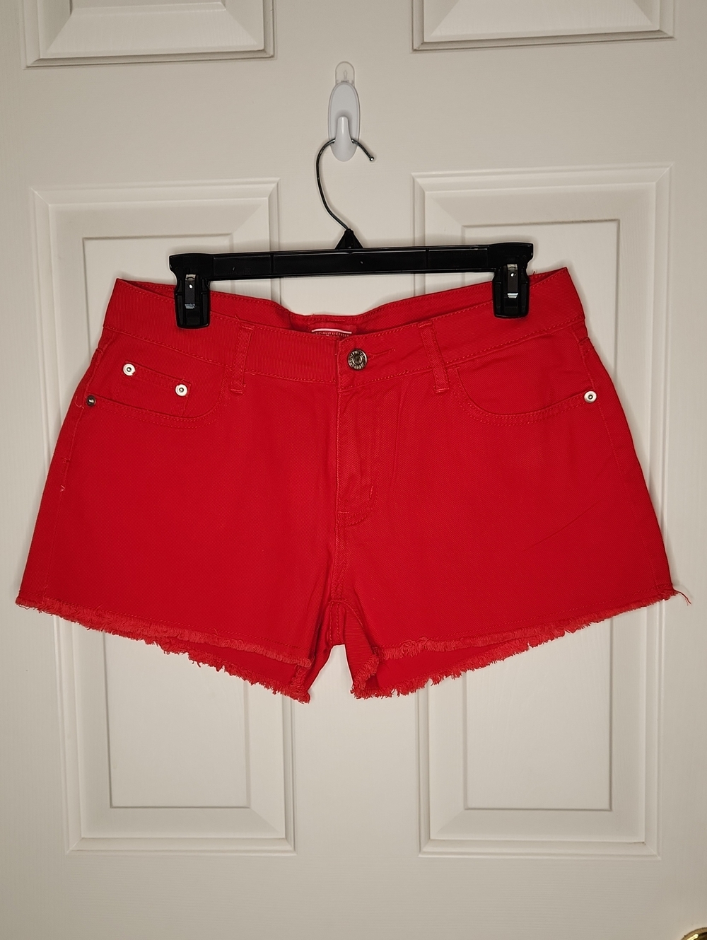 Lifeguard Active Red Washed Denim Shorts Size L NWT